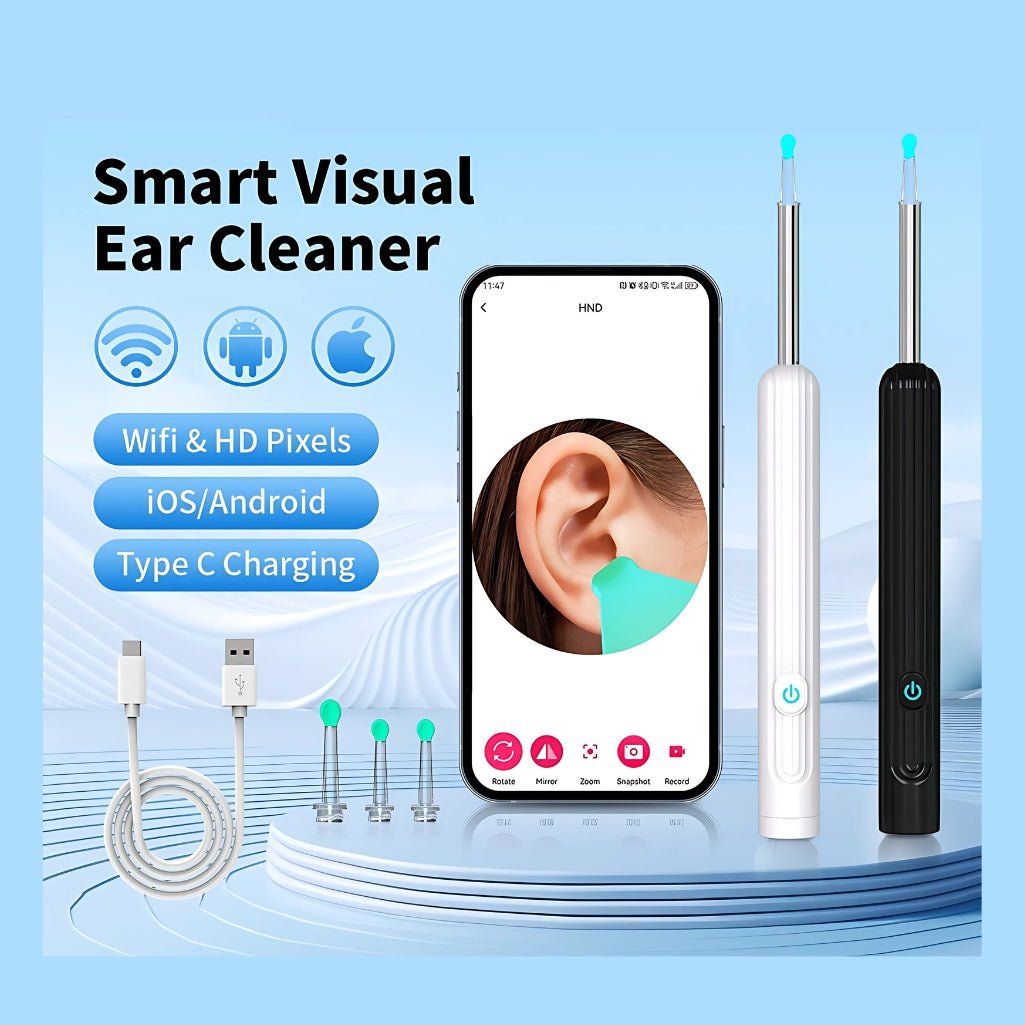 Wireless Smart Visual Ear Cleaner – 1296P HD Camera & LED Lights