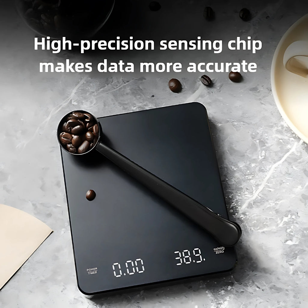 Precision Kitchen Scale – 3 kg / 0.1 g Touch Button Coffee & Food Scale USB‑Rechargeable