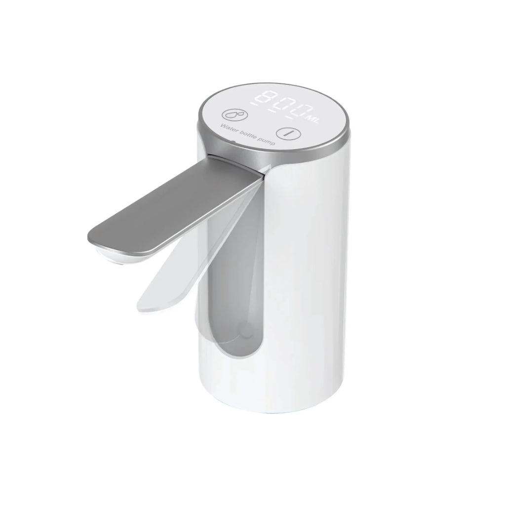 LED Display Electric Water Bottle Pump – Portable Foldable USB Rechargeable Dispenser (1200 mAh)