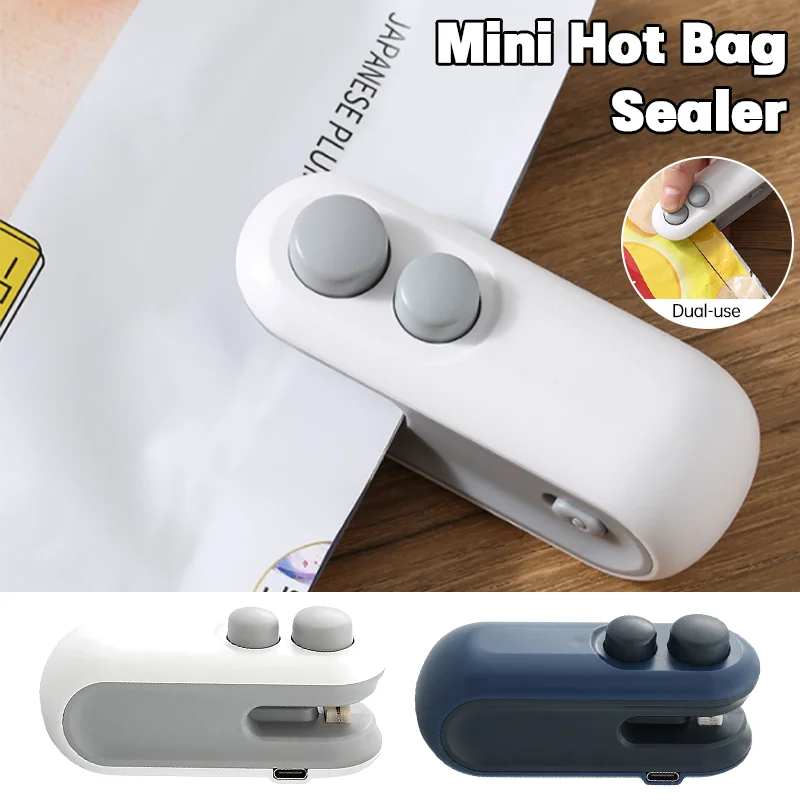 Electric Mini Bag Sealer – Portable Heat Sealer for Food & Snack Bags (2‑in‑1)