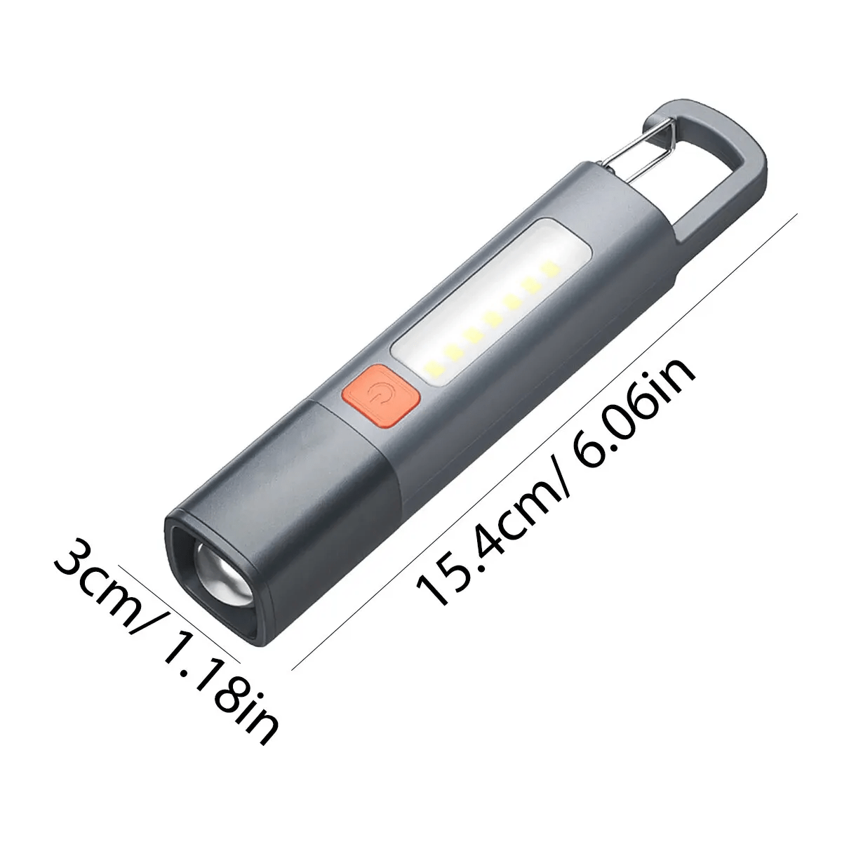 Mini Rechargeable Flashlight – High-Brightness, Telescopic Focus & COB Floodlight for Outdoor Adventures
