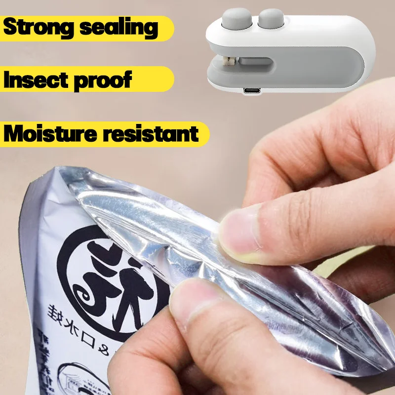 Electric Mini Bag Sealer – Portable Heat Sealer for Food & Snack Bags (2‑in‑1)