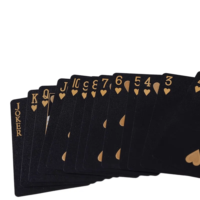 Luxury Black & Gold Waterproof Playing Cards – Premium Magic Deck