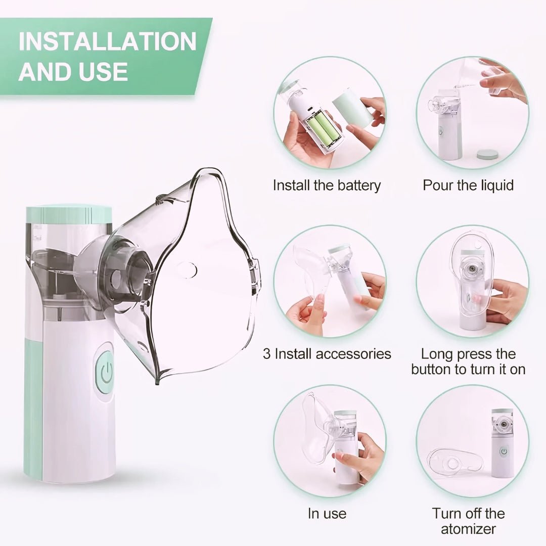 Portable Handheld Nebulizer – Silent Asthma Inhaler & Medical Atomizer
