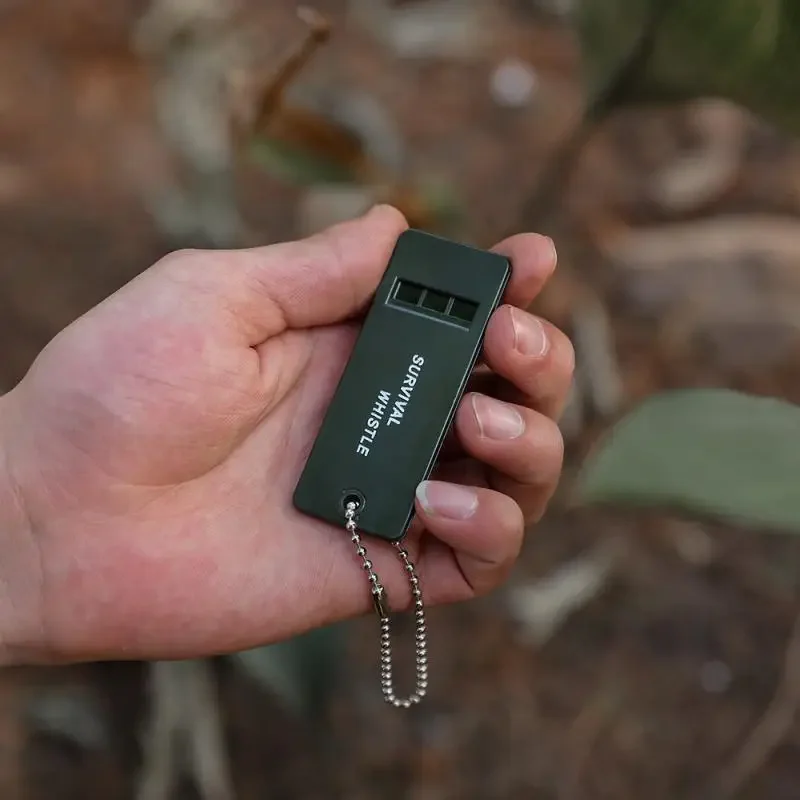 3-Frequency High-Decibel Survival Whistle – Portable Emergency Whistle with Keychain for Camping, Hiking & Outdoor Safety