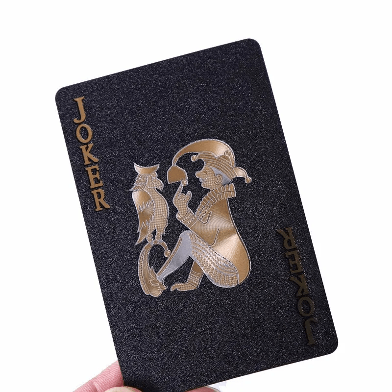 Luxury Black & Gold Waterproof Playing Cards – Premium Magic Deck