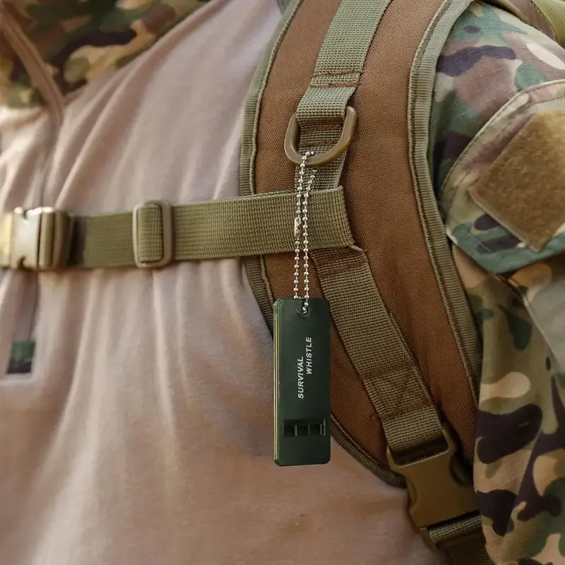 3-Frequency High-Decibel Survival Whistle – Portable Emergency Whistle with Keychain for Camping, Hiking & Outdoor Safety