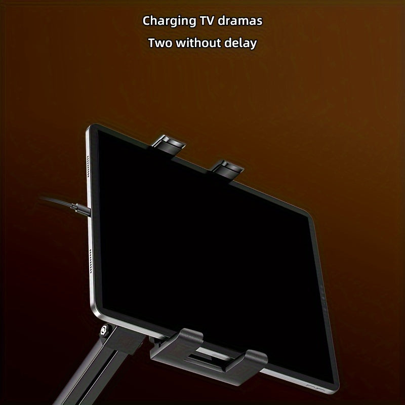Adjustable Dual-Arm Tablet Stand – Flexible Gooseneck Mount for iPad, Samsung Tab, Kindle & More (4.5"–13")
