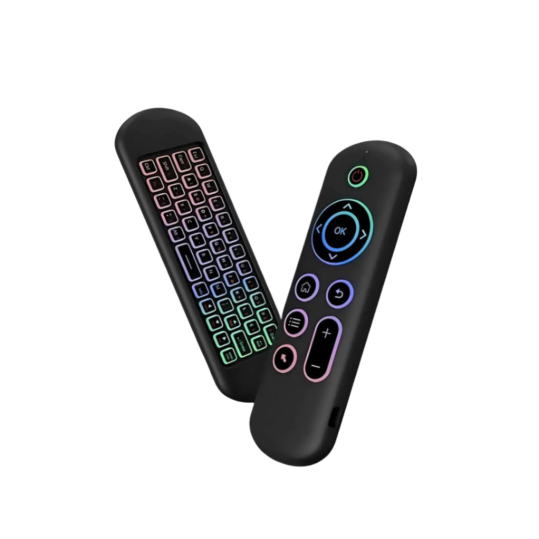2.4G & BT 5.2 Wireless Remote Air Mouse – Backlit Mini Keyboard for Android TV & PC