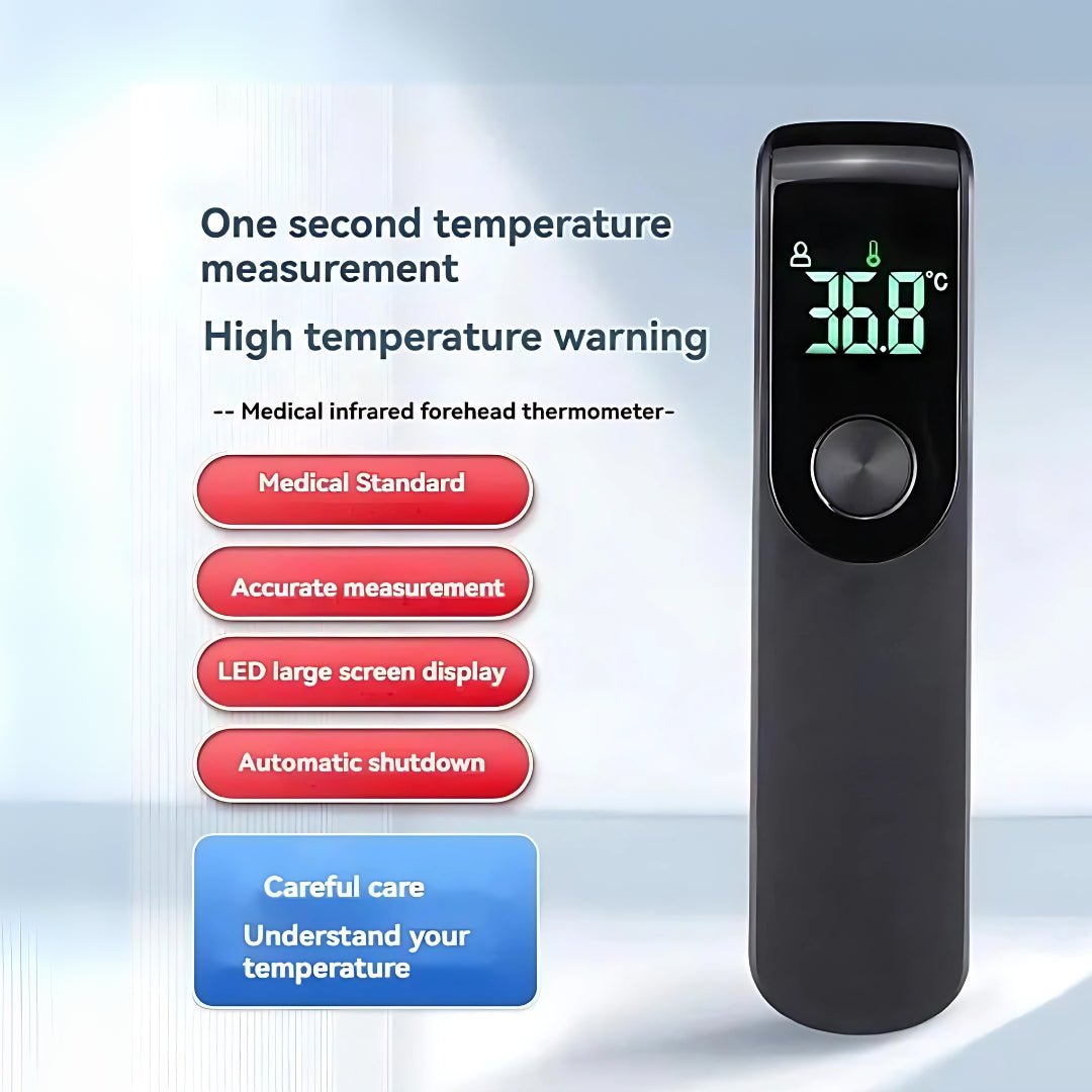 Non-Contact Infrared Forehead Thermometer – Portable Digital Temperature Gun for Home & Medical Use