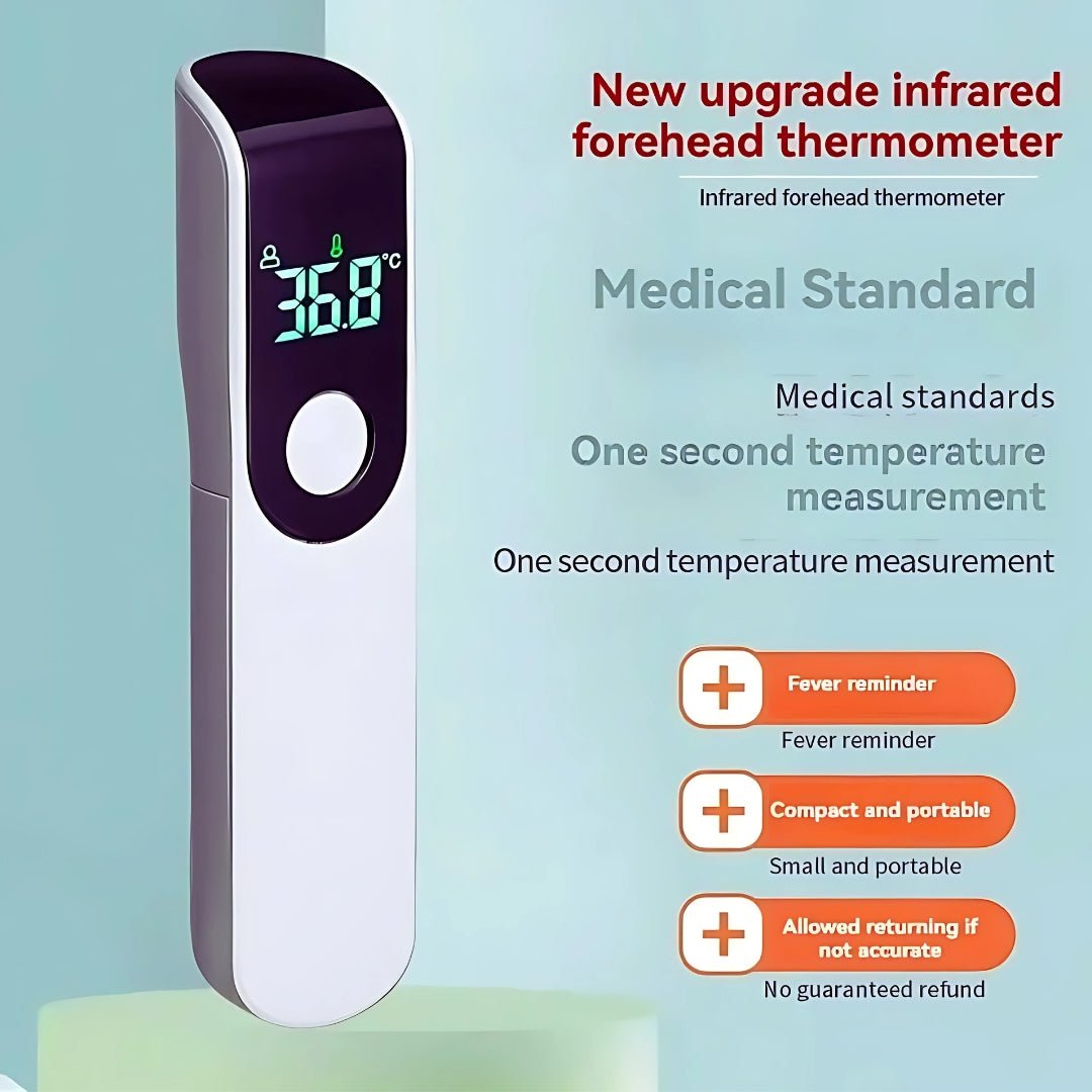 Non-Contact Infrared Forehead Thermometer – Portable Digital Temperature Gun for Home & Medical Use