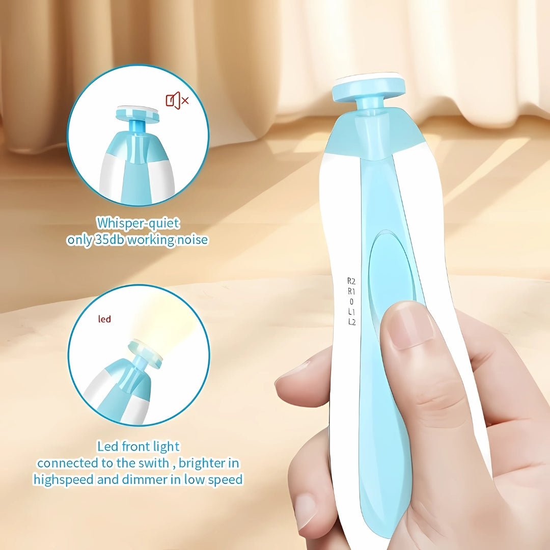 Electric Baby Nail Grinder – Gentle & Safe Manicure Set for Babies & Kids
