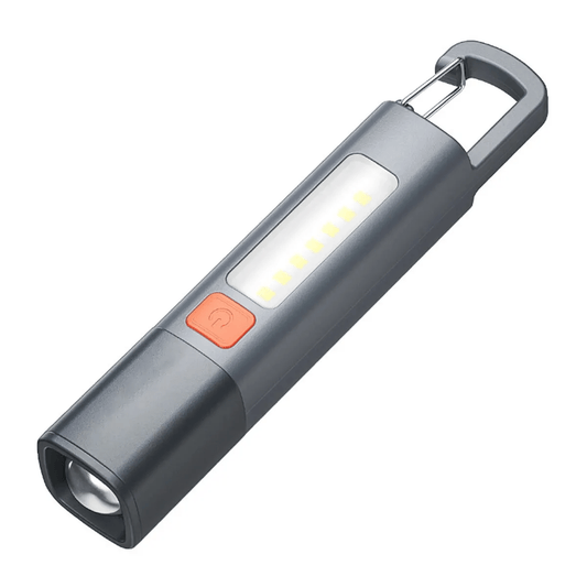 Mini Rechargeable Flashlight – High-Brightness, Telescopic Focus & COB Floodlight for Outdoor Adventures