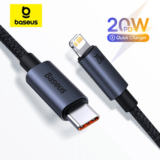 Baseus 20W Fast Charging Cable for iPhone 13, 12, 11 Pro & Pro Max – High-Speed & Durable