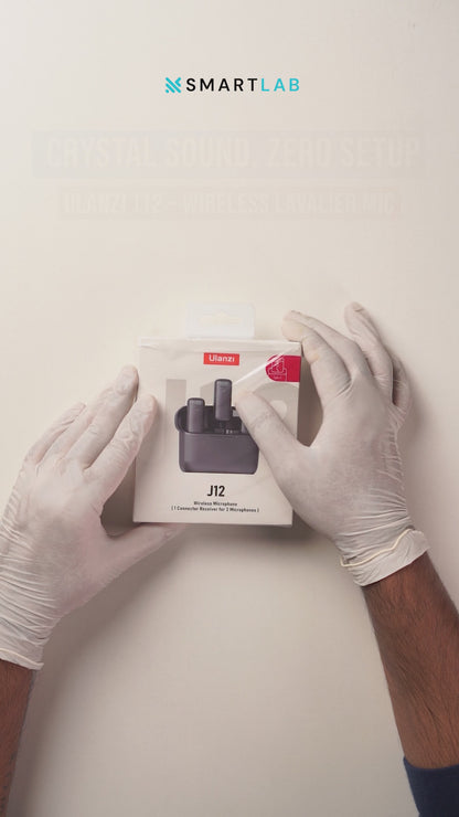 Ulanzi J12 Lavalier Microphone – Professional Wireless Mic for Crystal-Clear Audio